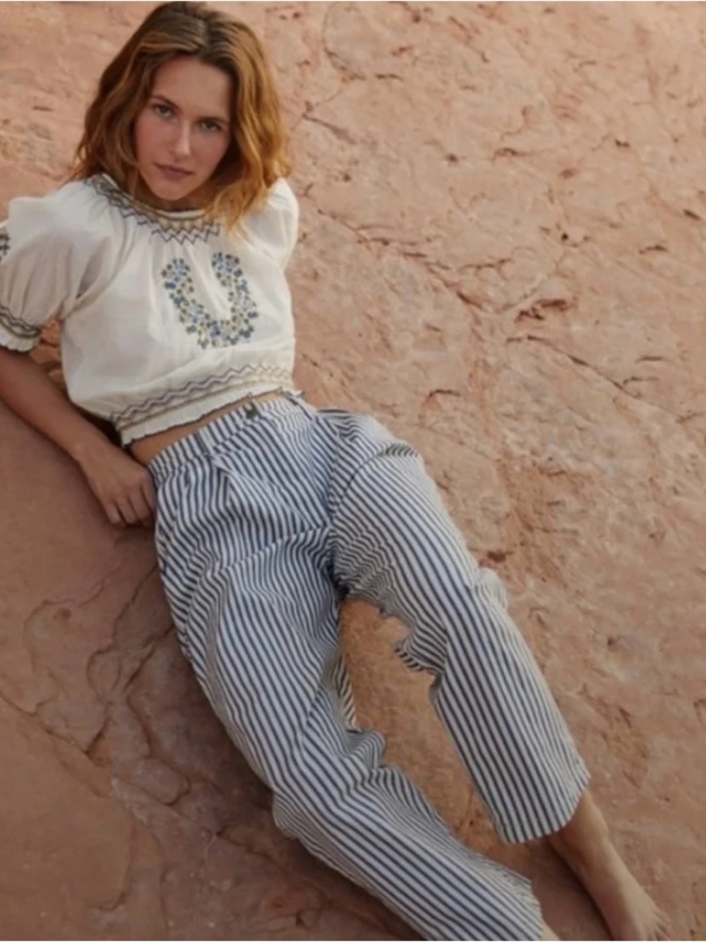 Christy Dawn Lena Trousers in Railroad Stripe